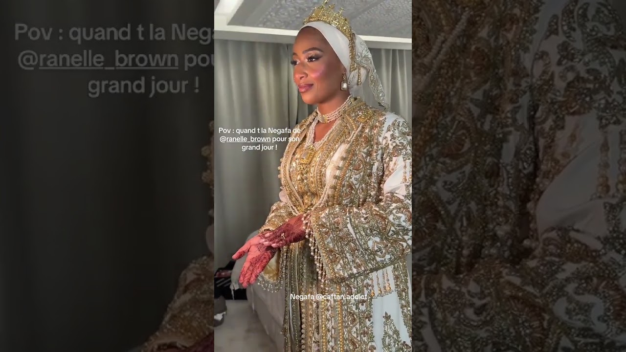 Ranelle Brown en Caftan marocain #ranellebrown #ranellemariage #negafa #love #wedding #makeup