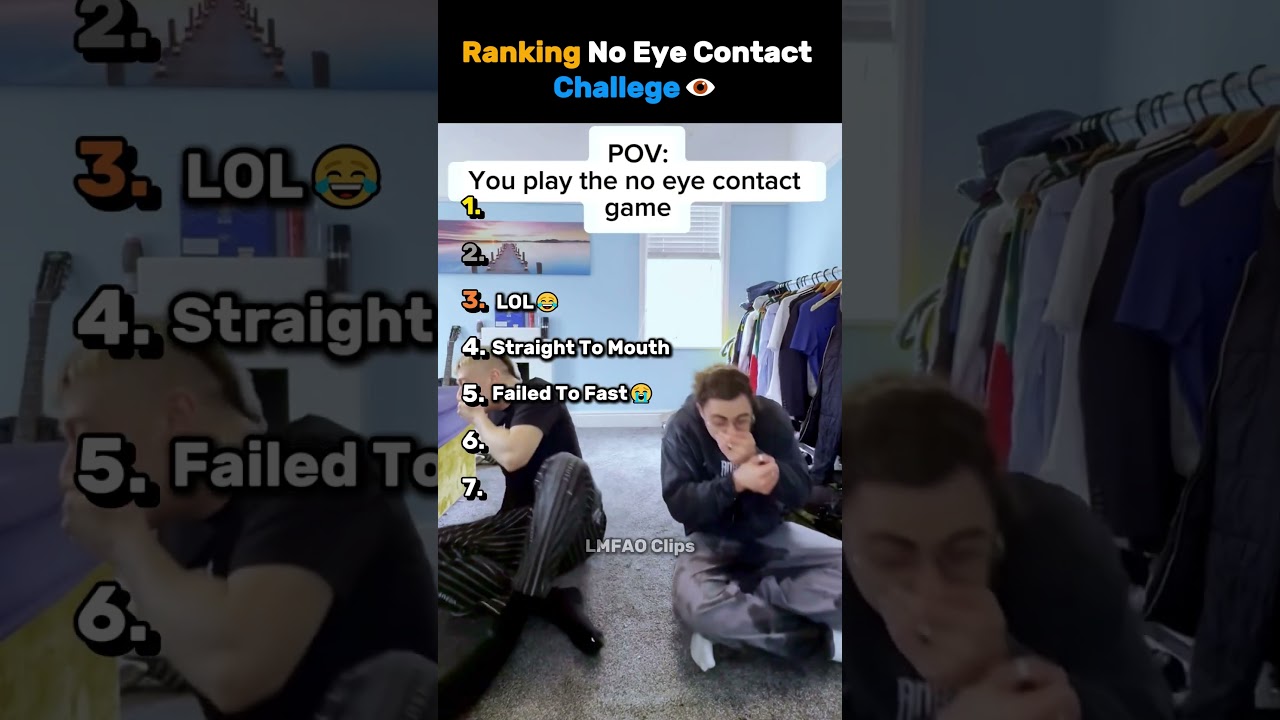 Ranking Funniest Dont Make Eye Contact challenge😂👀#funny #short #prank #challenge