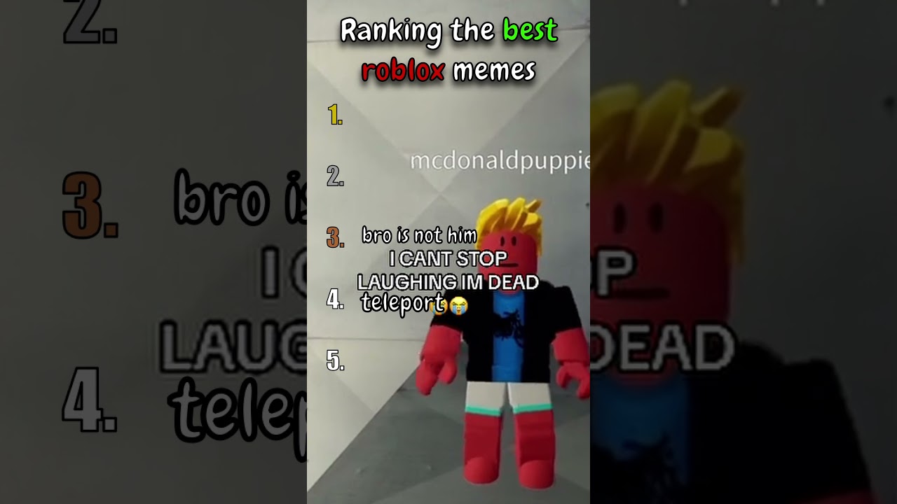 Ranking The Best Roblox Memes #roblox