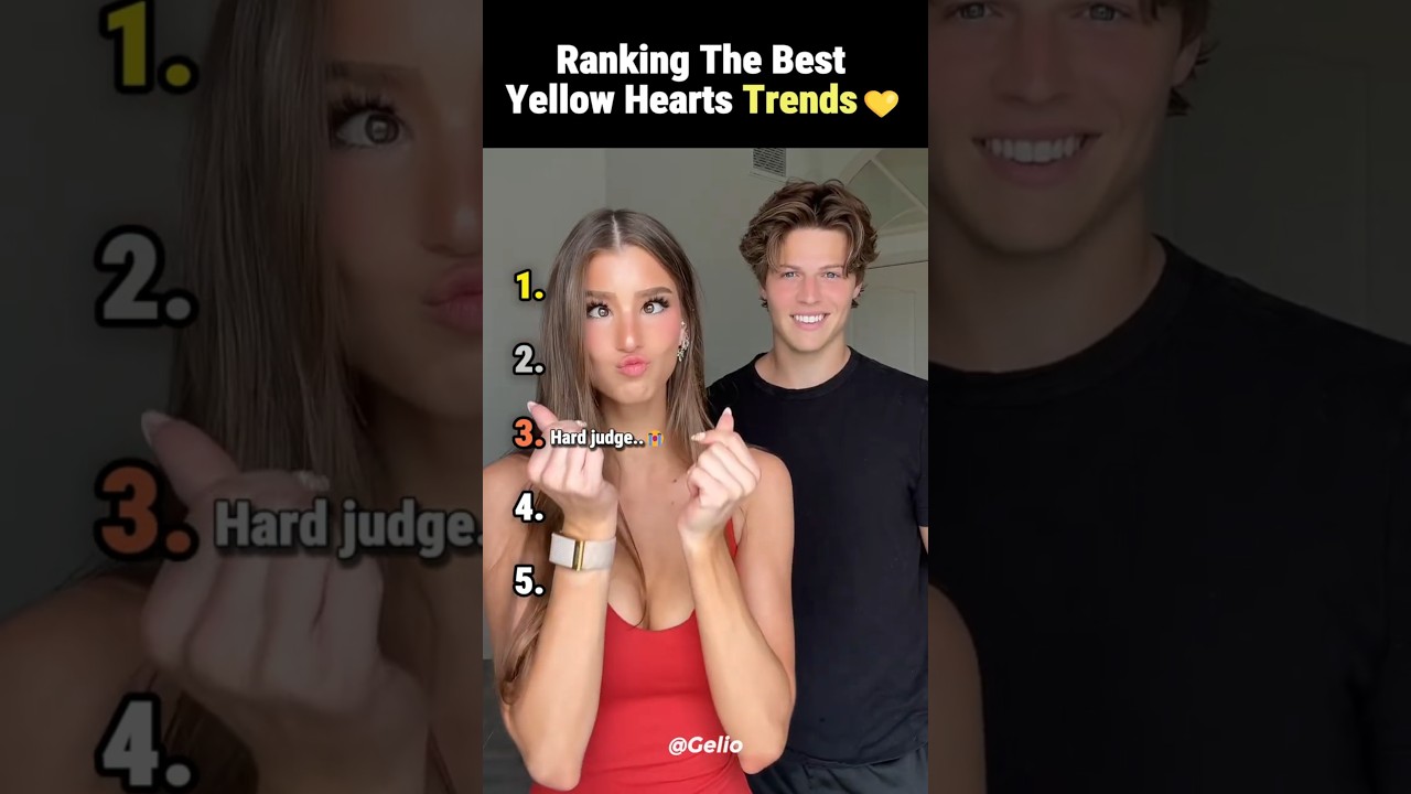 Ranking the Best Yellow Hearts Trends💛 #ranking #tiktok #viral #yellowhearts