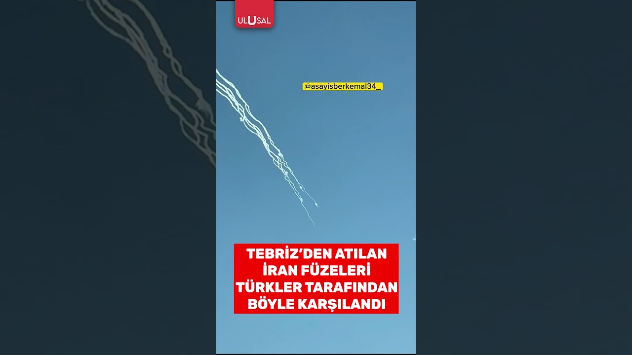 İran'ın Tebriz'den İsrail'e fırlattığı füzeler Türkler tarafından böyle karşılandı #shorts