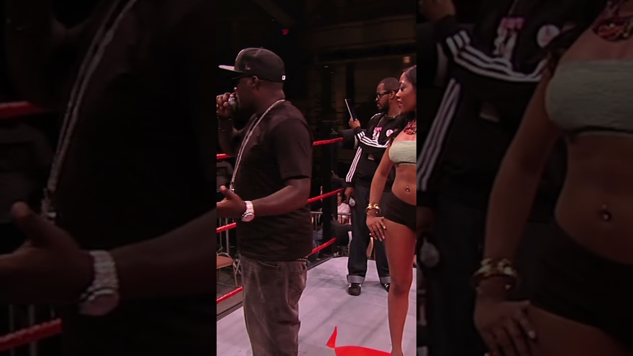 RAPPER BILLY BLUE WITH MORIAH MILLS IN RING UWF