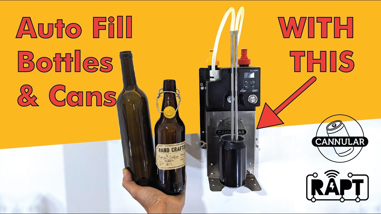 RAPT Cannular Can & Bottle Filler for Automatically Filling Wine, Beer, Coffee, or other Beverages