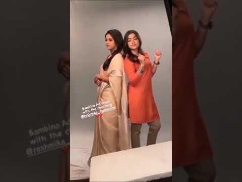Rashmika Mandanna Ad Shoot With South Actress Nadhiya #RashmikaMandanna #Nadhiya #Shorts