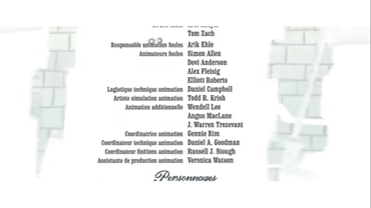 Ratatouille End Credits in French