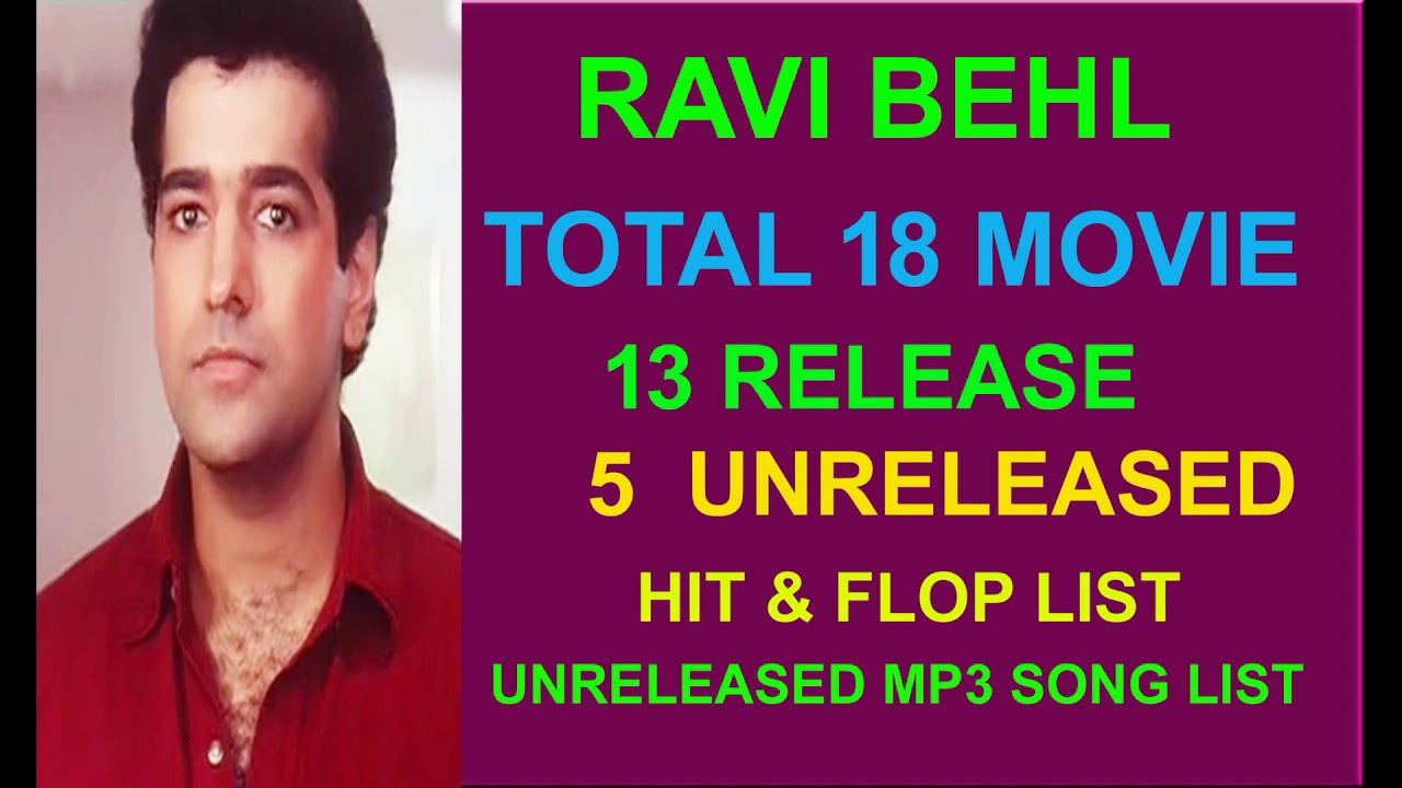 Ravi Behl  All 18 Movie Release Unreleased Shelved Hit Flop All Movies List Hindi Bollywood Actor