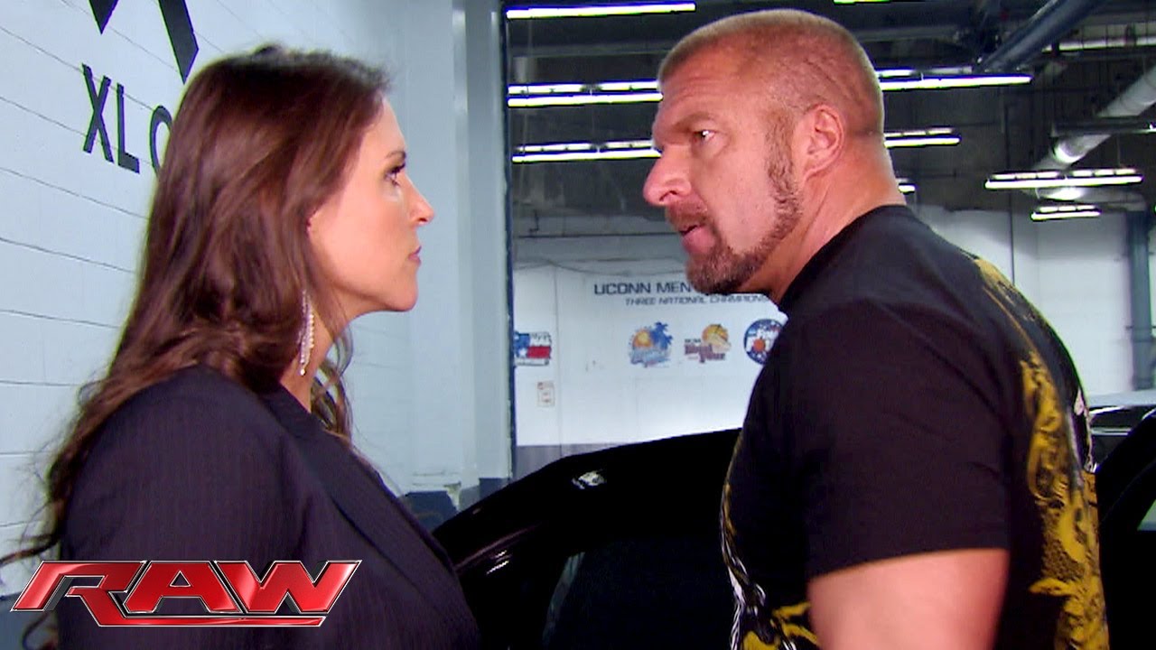 Raw - After arguing with Stephanie McMahon, Triple H leaves the arena and vows to face Curtis Axel