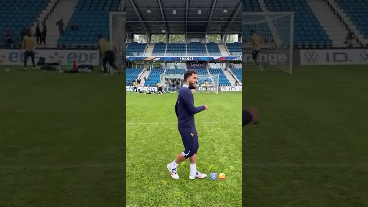 Rayan Cherki showcasing pinpoint accuracy in France training 🎯