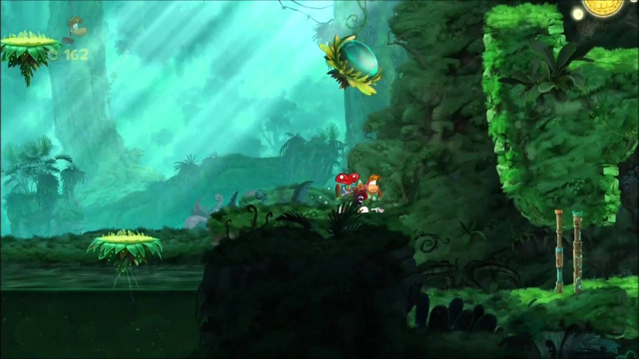 Rayman Origins (1080i HD) Walkthrough Part 8 - Swinging Caves - Electoons & Lum Medal