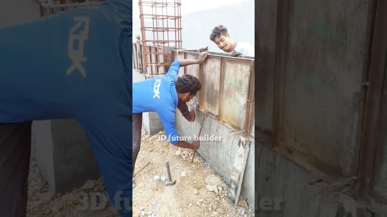 RCC Shear Wall shuttering work ✅💯#shorts