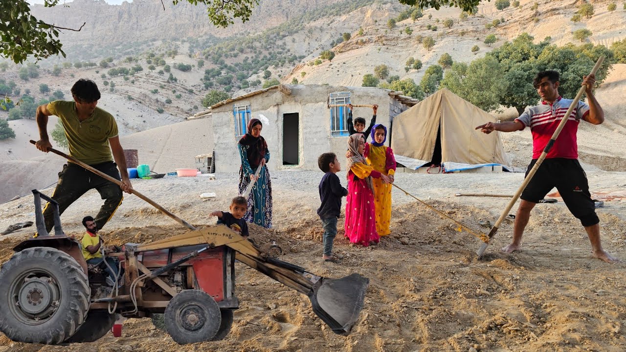 Real Nomadic Life: From Kids’ Bath Time to Home Building with a Tractor!