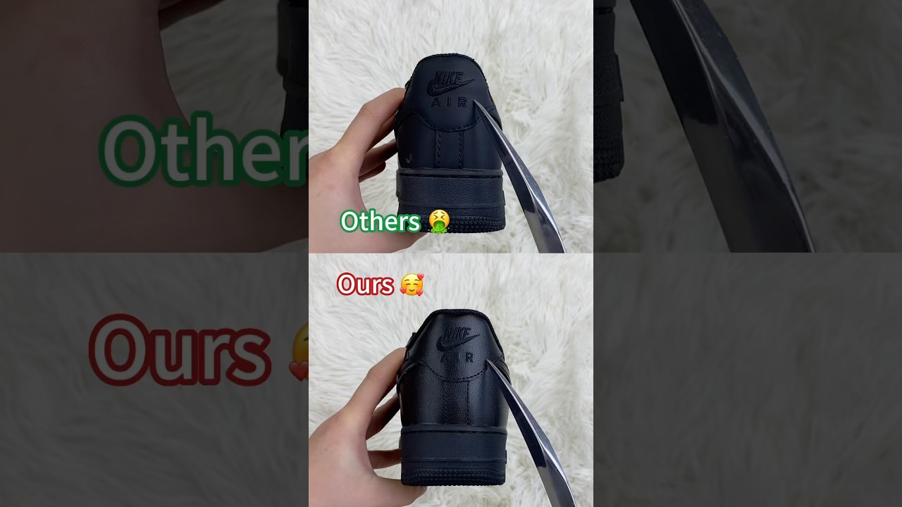 Real Vs Fake Black Supreme Nike Air Force 1 #shorts #sneakerhead #viral