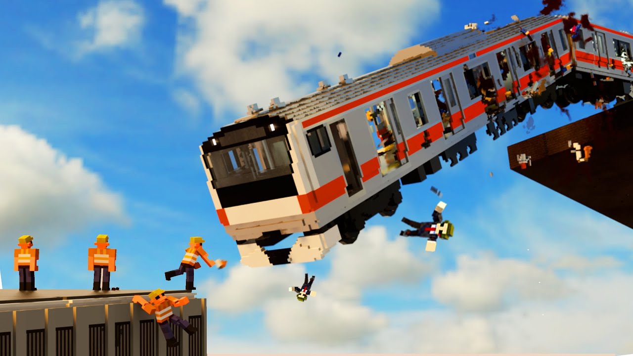 Realistic TRAIN Crashes/Destruction 😱 Teardown Movie