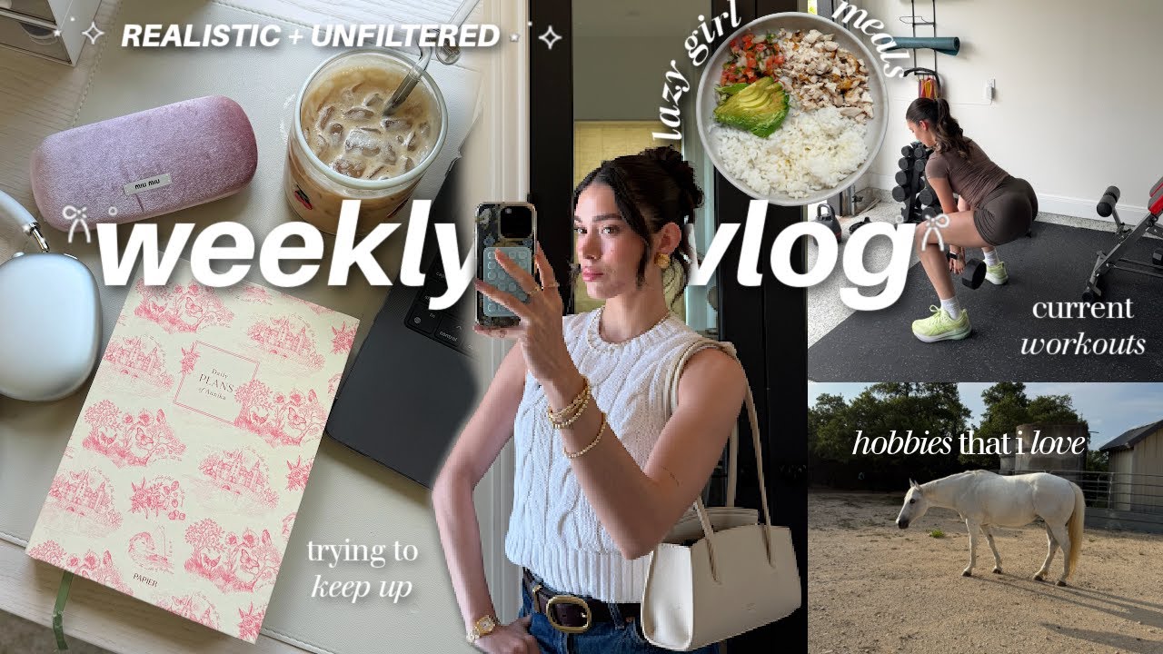 (realistic unfiltered) week in my life🍵 | trying brow lamination, reality of WFH, hobbies, workouts!