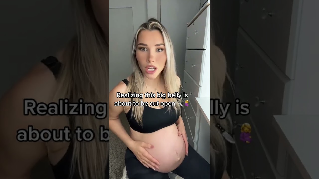 Realizing this big belly is about to be cut open 🔪🤰🤱