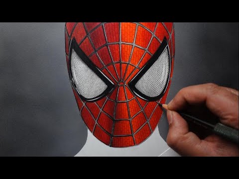 Real-time Drawing of The Amazing Spider-Man 2 Mask 🕷️ Artology