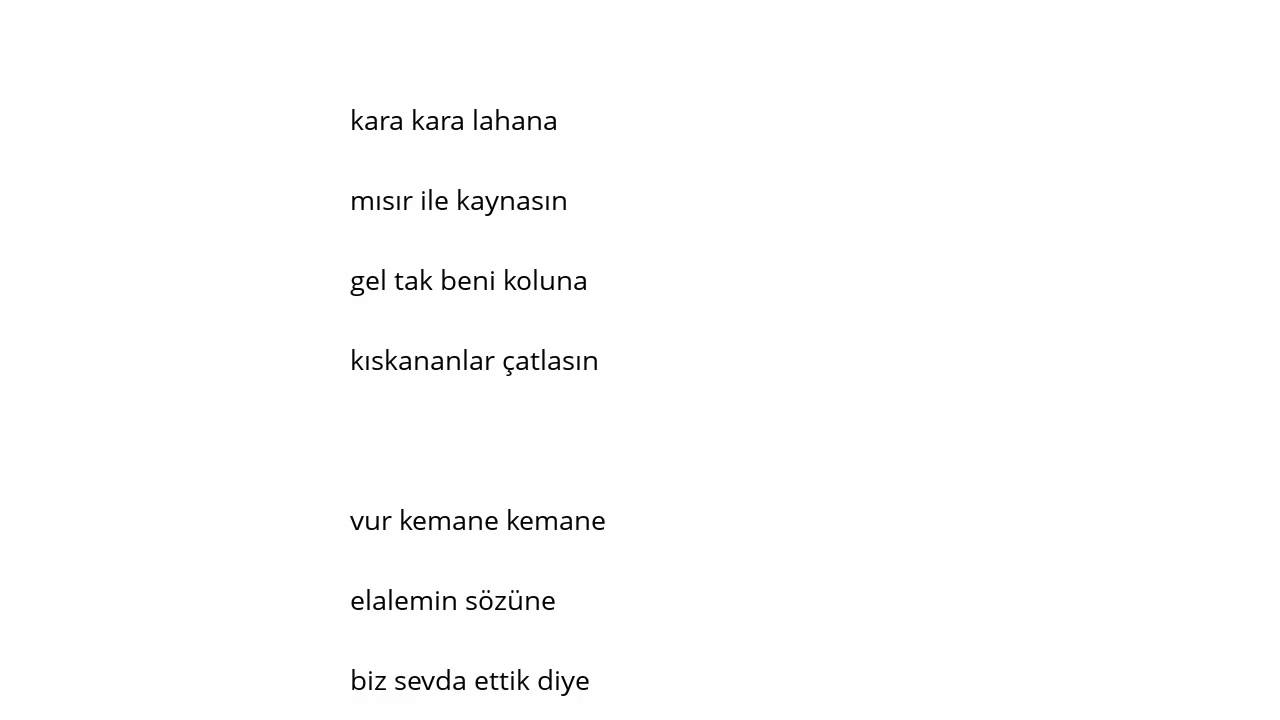 Recebim   Vur Kemane Şarkı Sözü