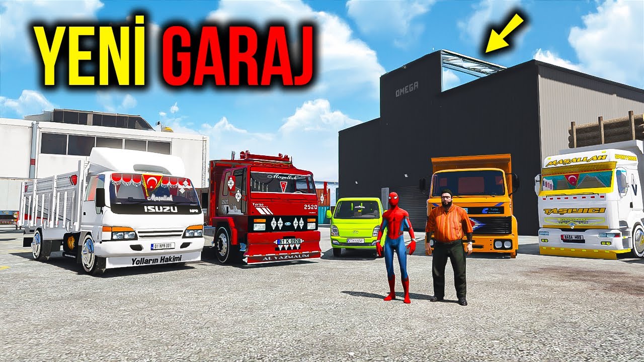 Recep Abinin Süper Kamyonlar ve Arabalar Garajını Geziyoruz !!! GTA 5