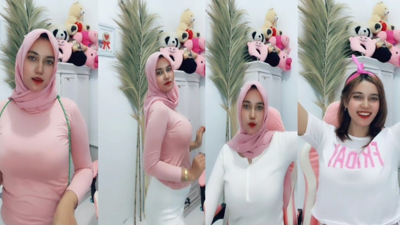 Recommended Styels Hijiab Pink rambut pendek#hijabers #hijabstyle