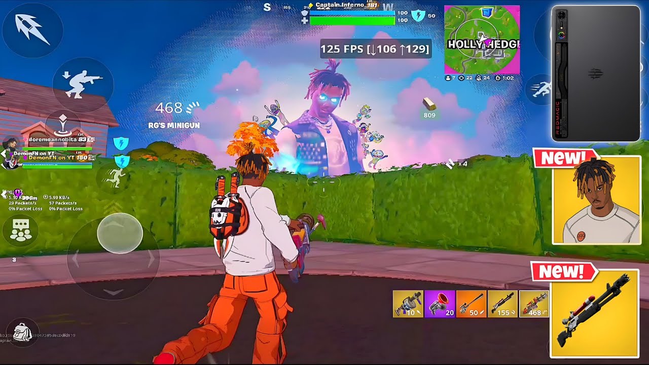 Red Magic Nova 120 FPS Fortnite Mobile Gameplay *CLAIM JUICE WRLD *FREE* Skin NOW AVAILABLE!*