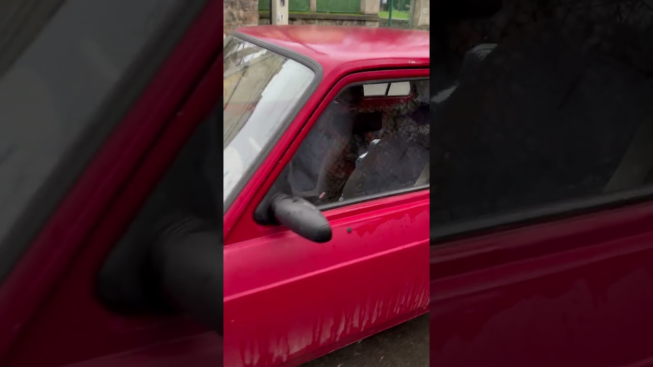 Red Oldtimer Zastava 128 Yugoslavia in Belgrade #zastava #yugo #jugoslavija #serbia #belgrade