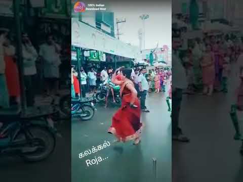 red saree aunty in bus stand watch fully