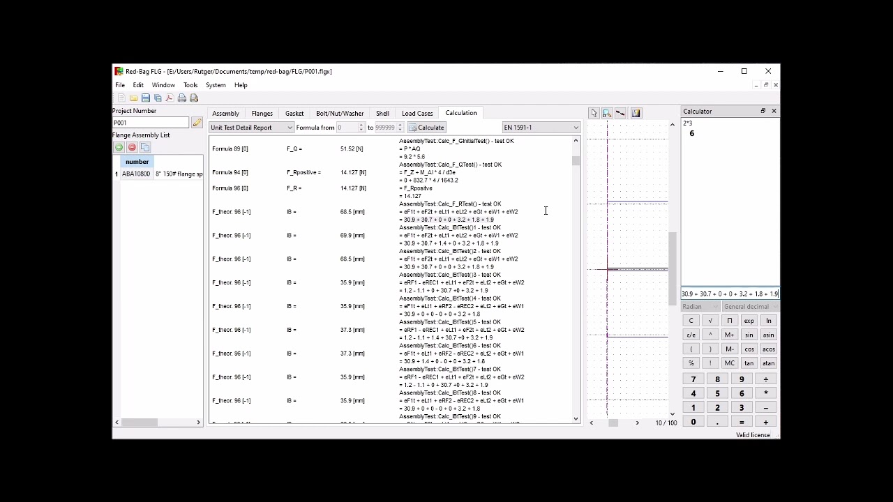 Red-Bag FLG EN 1591-1 flange calculation software - tutorial 02