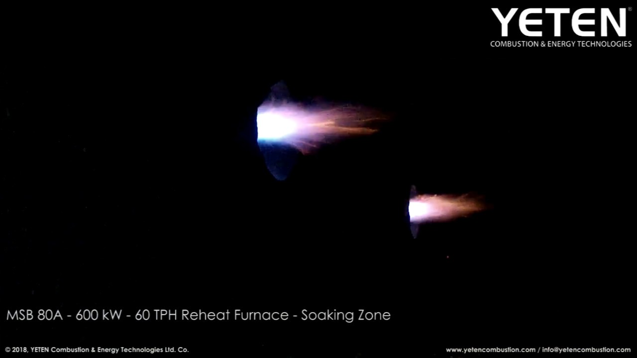 Reheat Furnace - Soaking Zone - MSB High & Medium Velocity Burners - YETEN Combustion