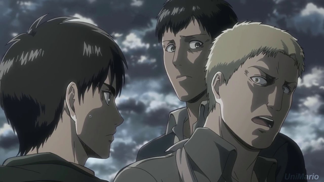 Reiner finds out that Eren is gay (attack on titan)