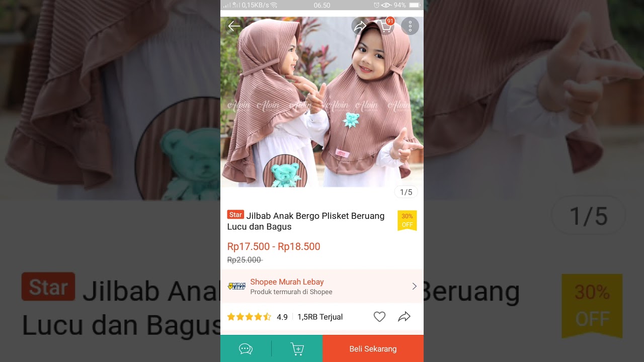 Rekomendasi Kerudung Anak|ShopeeHaul|RacunShopee|Link produk di komentar #shorts #shopee
