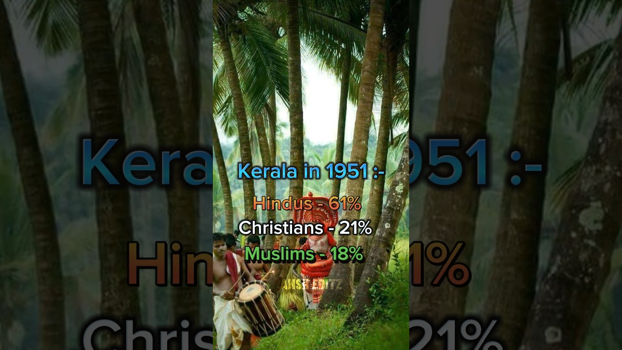 Religions in Kerala from 1901 #hindu #muslim #christian #kerala #religion #india