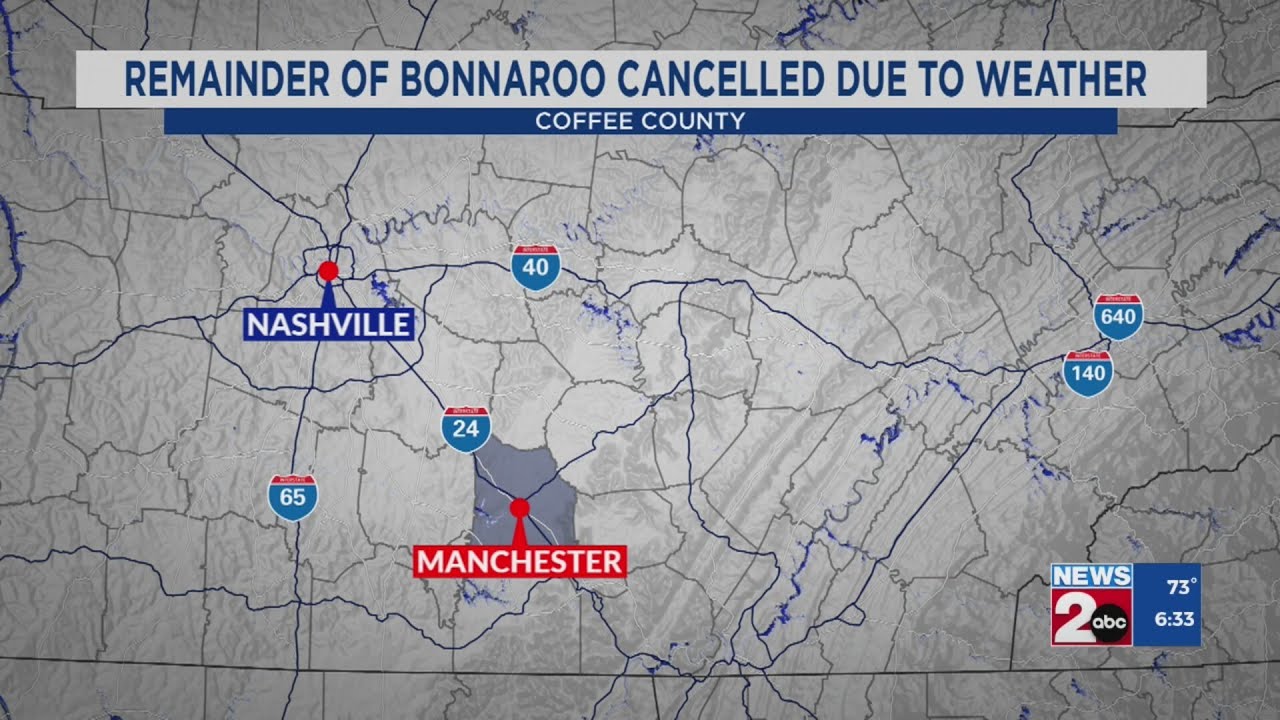 Remainder of Bonnaroo cancelled due to weather