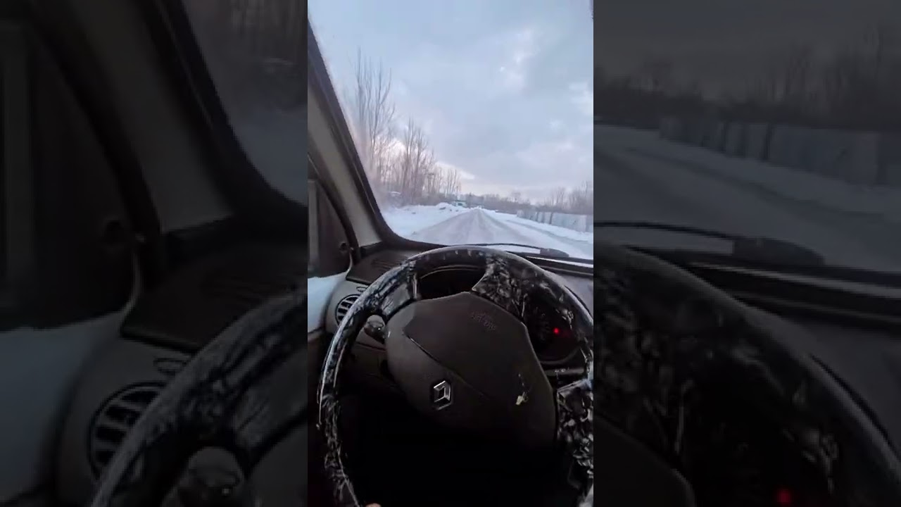 Renault gündüz karlı hava yanlama snap story