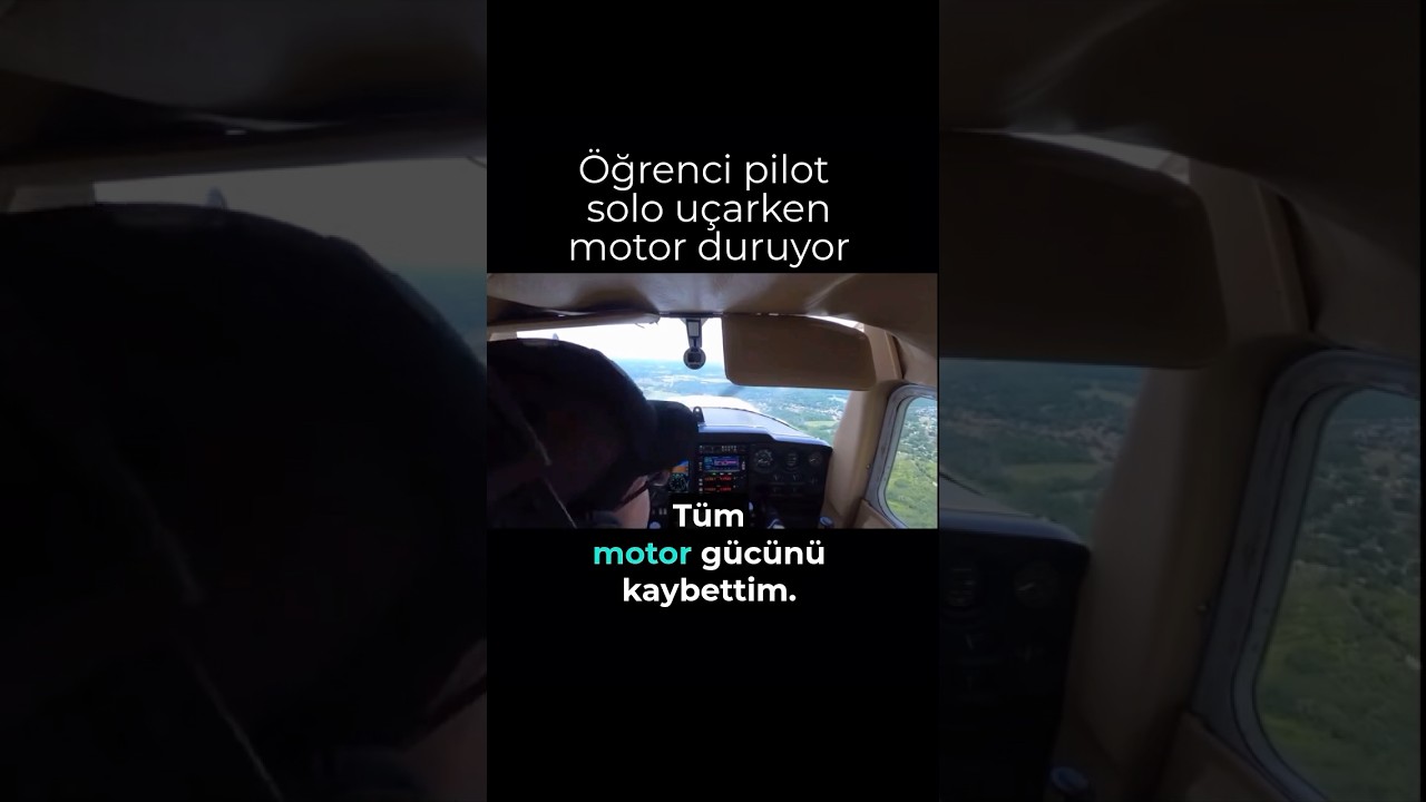 Öğrenci pilot yalnız uçarken motor aniden duruyor…