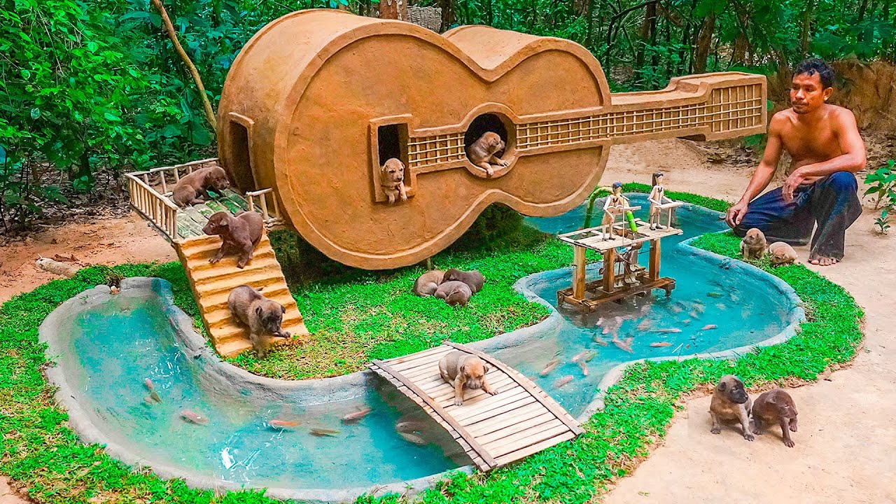 Rescue puppies from ground hole and Build a DREAM DOG HOUSE