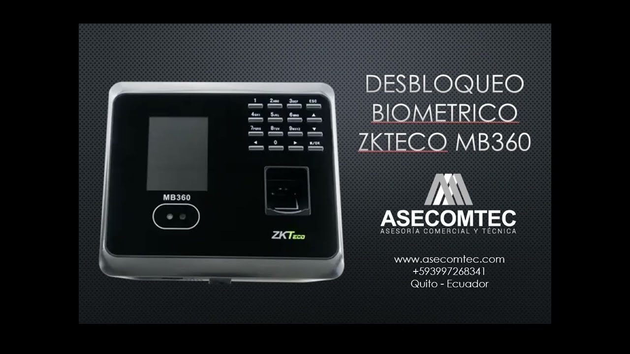 Reset MB360 Biometrico ZKteco
