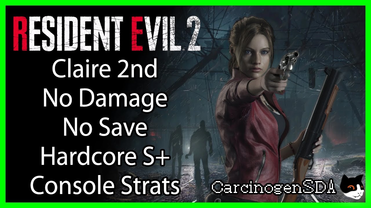 Resident Evil 2 Remake (PC) - Claire 2nd (Claire B) No Damage No Save CONSOLE ROUTE (Hardcore S+)