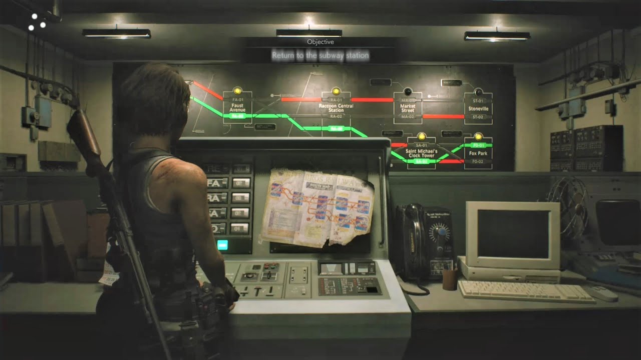 Resident Evil 3 Remake: Bring the Trains Online in the Subway Office