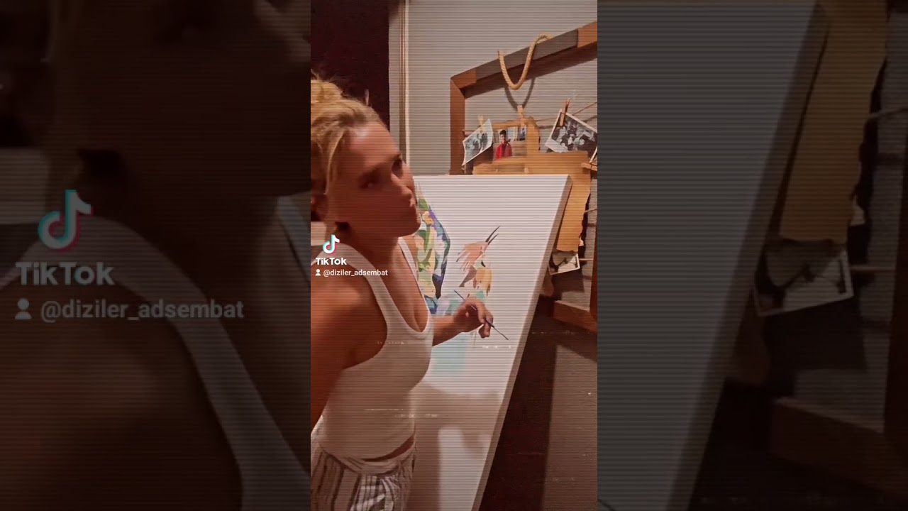 RESSAM SEMA AYDEMİR İŞ BAŞINDA👩‍🎨#diziler_adsembat #semaaydemir #resim #keşfet