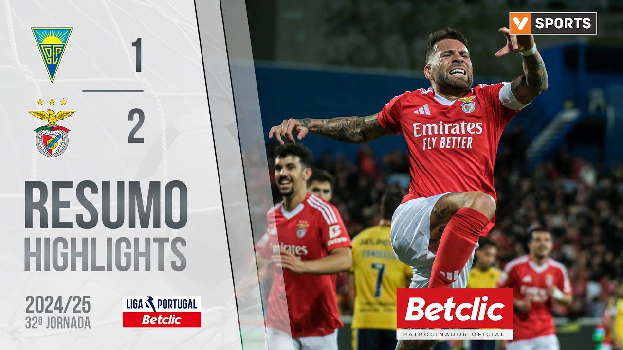 Resumo: Estoril 1-2 Benfica (Liga 24/25 #32)