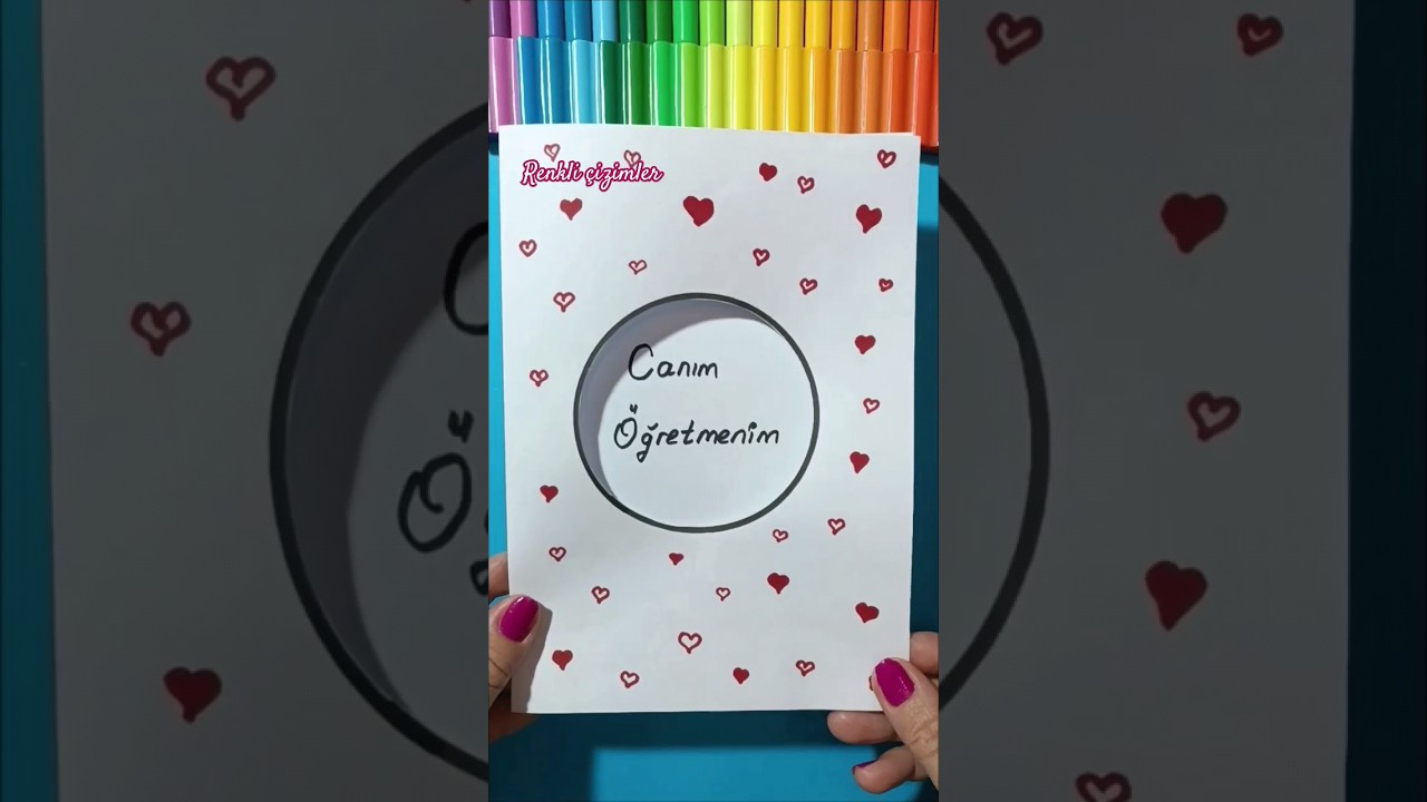 Öğretmenler günü resmi çizimi ❤️ #öğretmen #öğretmenlergünü #teachersday #teachersdaycard #24kasım