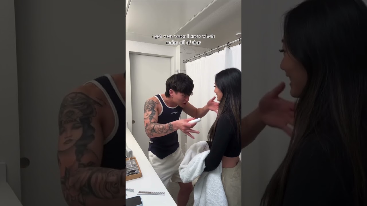 REUPLOAD: asking my husband to get out so i can shower #couple #couplecomedy #shorts