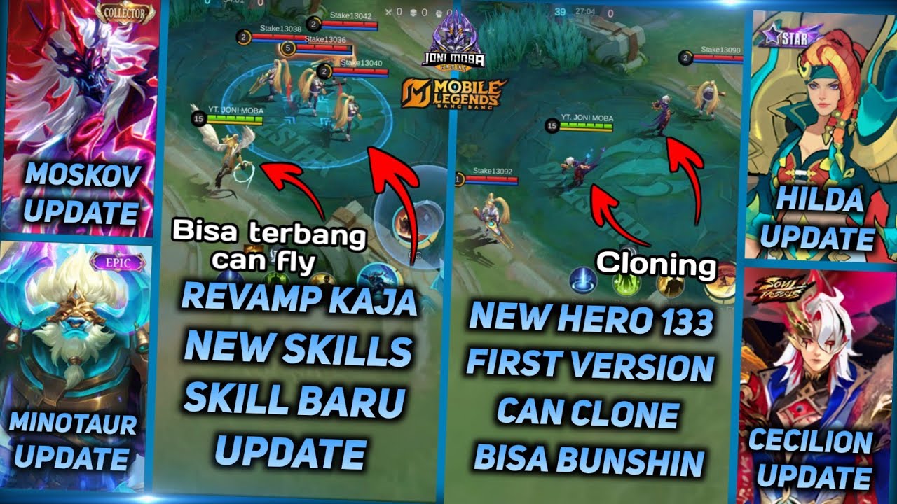 REVAMP KAJA NEW SKILLS, NEW HERO 133 FIGHTER/SUPPORT, MINOTAUR EPIC, HILDA STAR - MLBB UPCOMING SKIN