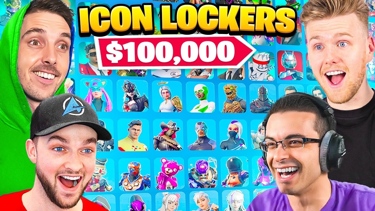 Revealing EVERY Fortnite Icon Locker! (Lazarbeam, NickEh30 & More)