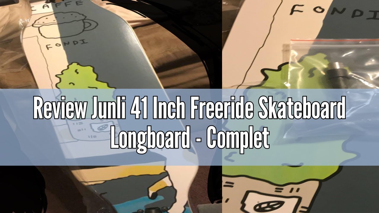 Review Junli 41 Inch Freeride Skateboard Longboard - Complete Skateboard Cruiser for Cruising, Carvi