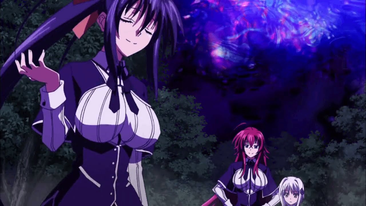 Rias Gremory, Akeno Himejima and Koneko save Issei