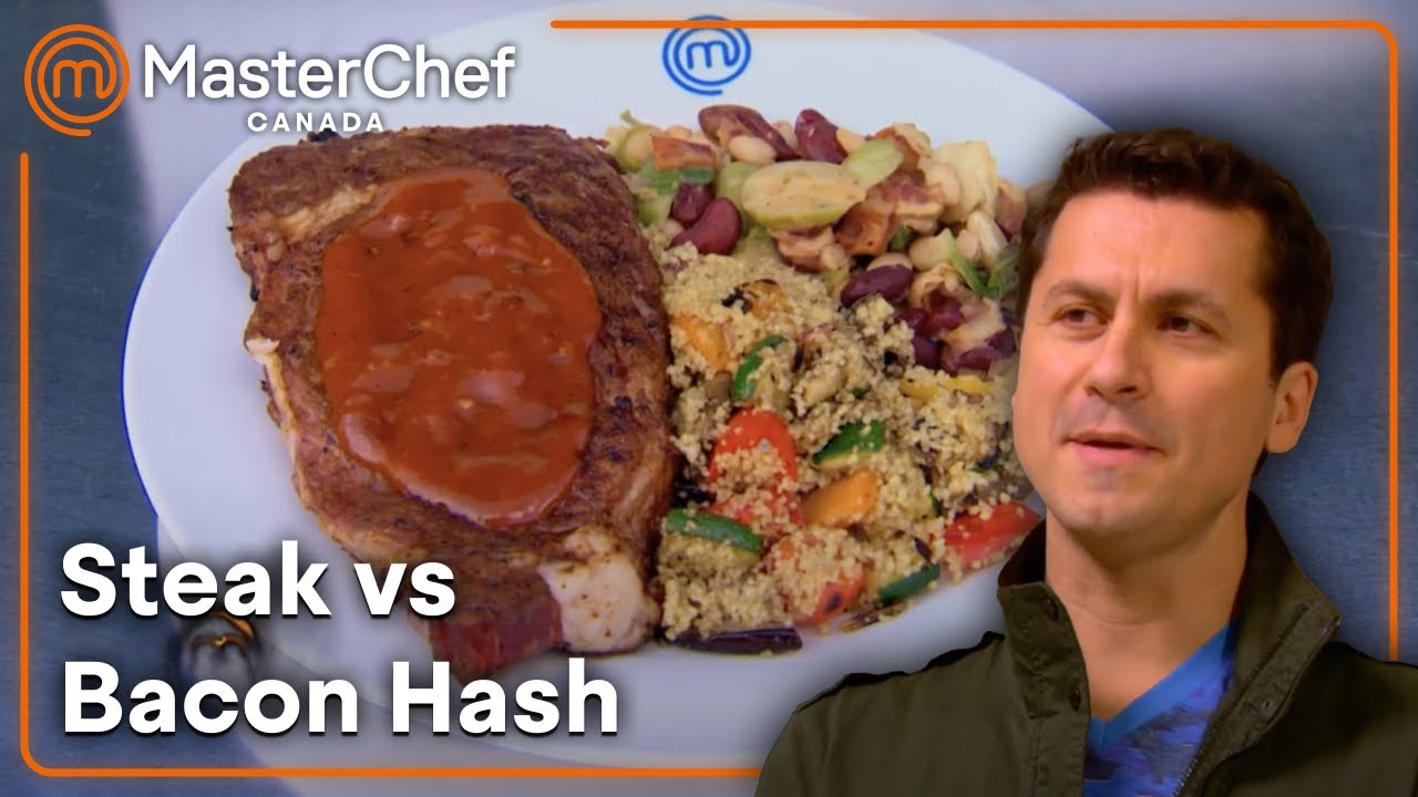 Ribeye Steak and Brussels Sprout Bacon Hash Battle | MasterChef Canada