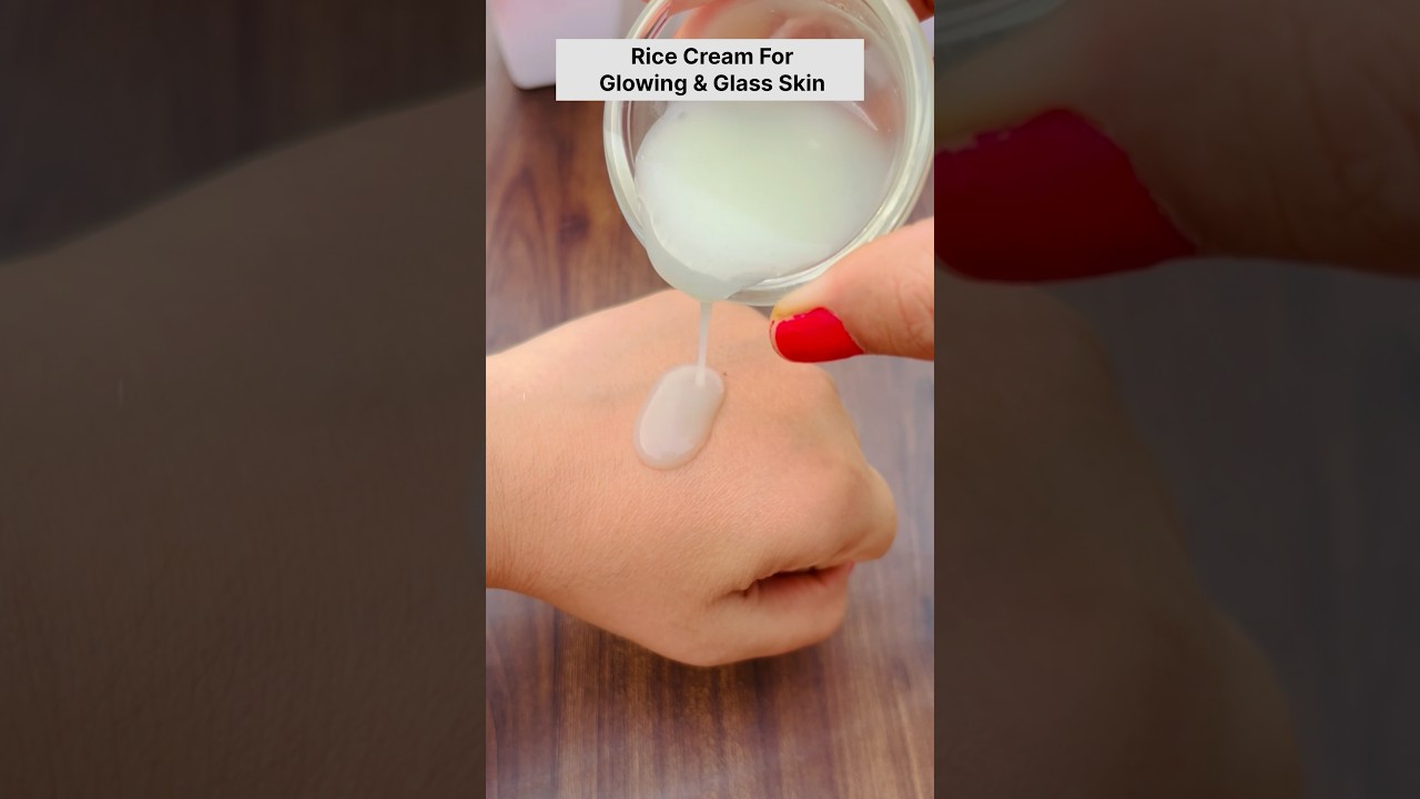 Rice Cream For Glowing & Glass Skin | Get Korean Like Glass & Spotless Skin #shorts