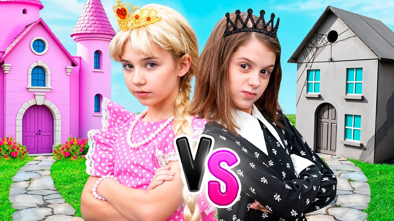 Rich vs Broke PRINCESS + MORE adventures for kids