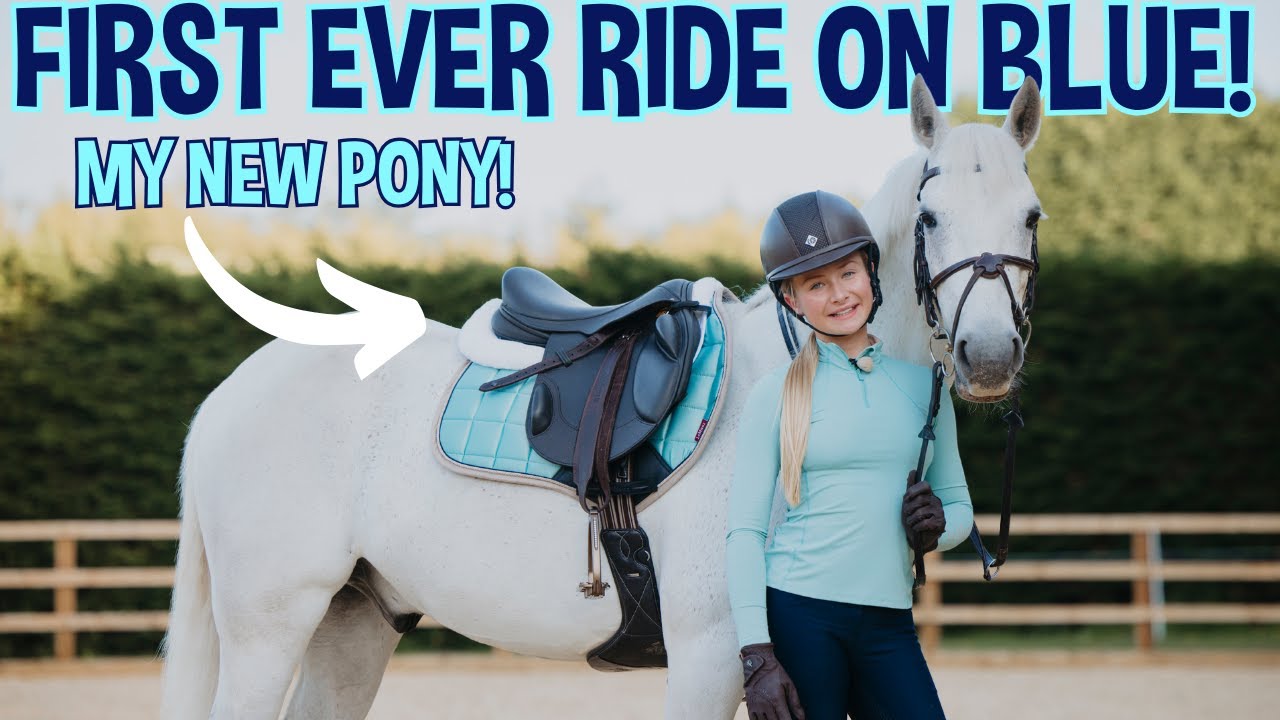 RIDING MY NEW PONY BLUE FOR THE FIRST TIME EVER!!!